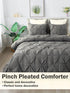 Marquis Luxurious Pinch Pleated All-Season Comforter With  Pillow Shams